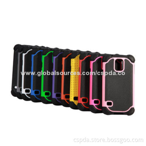 3-in-1 Silicone with PC Cases for Samsung S5, Different Colors Available